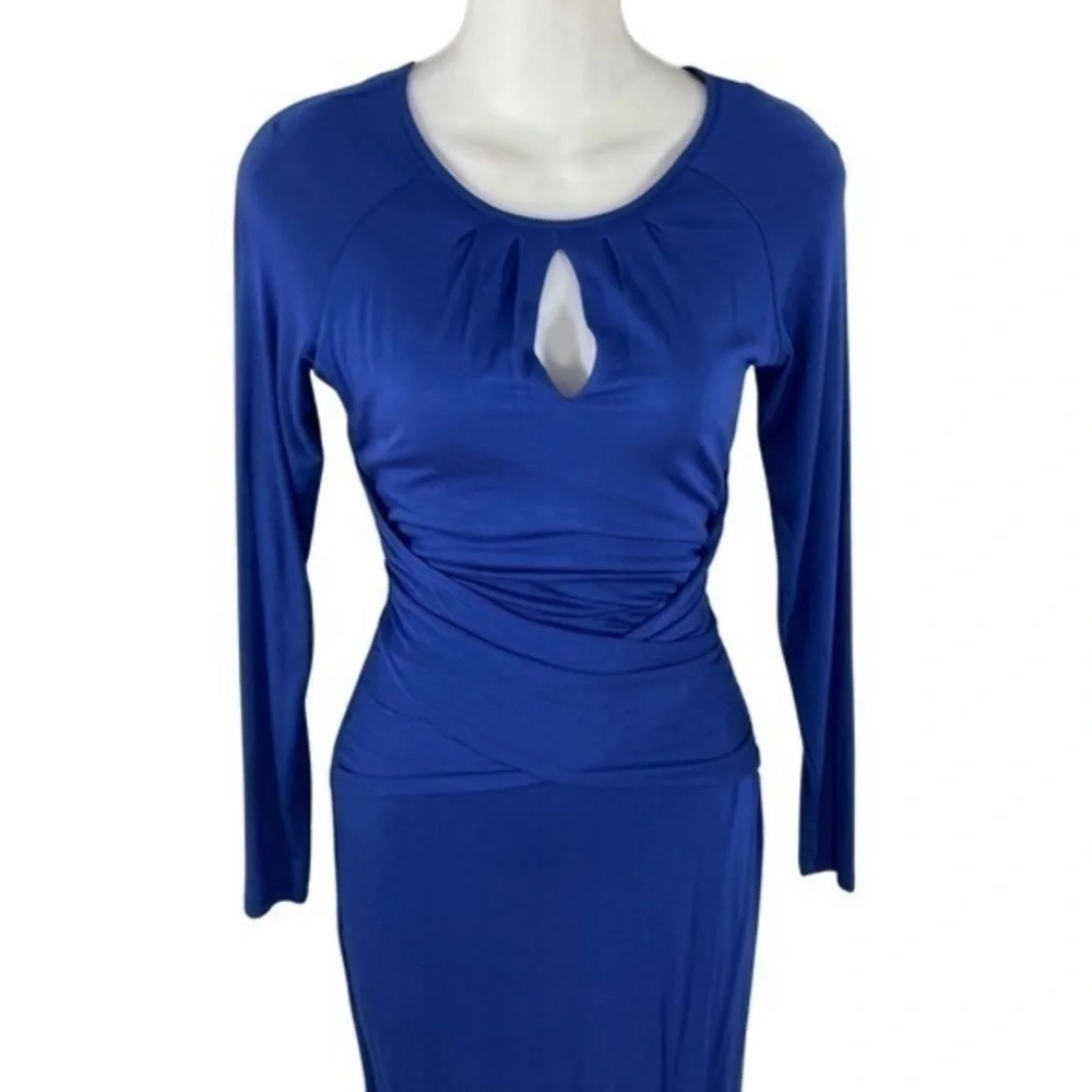 Venus blue keyhole wrap waist bodycon dress H8